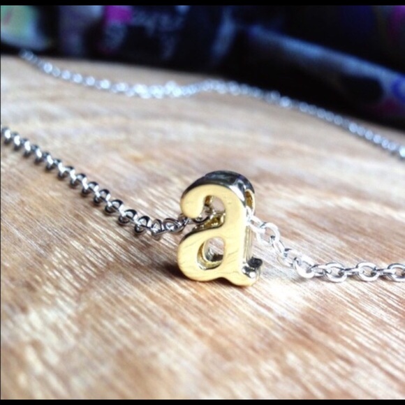CUSTOM lowercase INITIALS NECKLACE - Picture 3 of 8